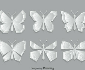 Geometric Butterfly Vector Set