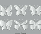 Geometric Butterfly Vector Set