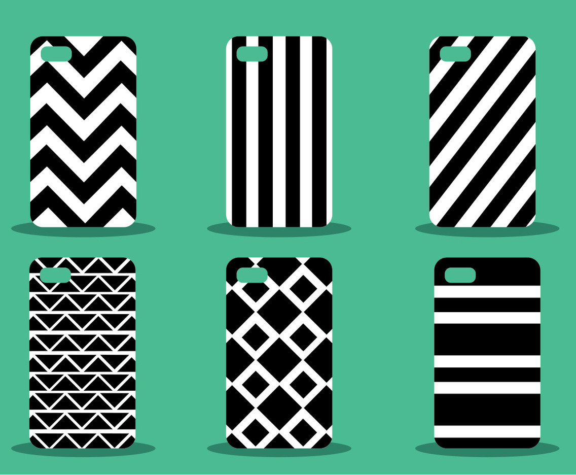 Phone Case Pattern Vector Set