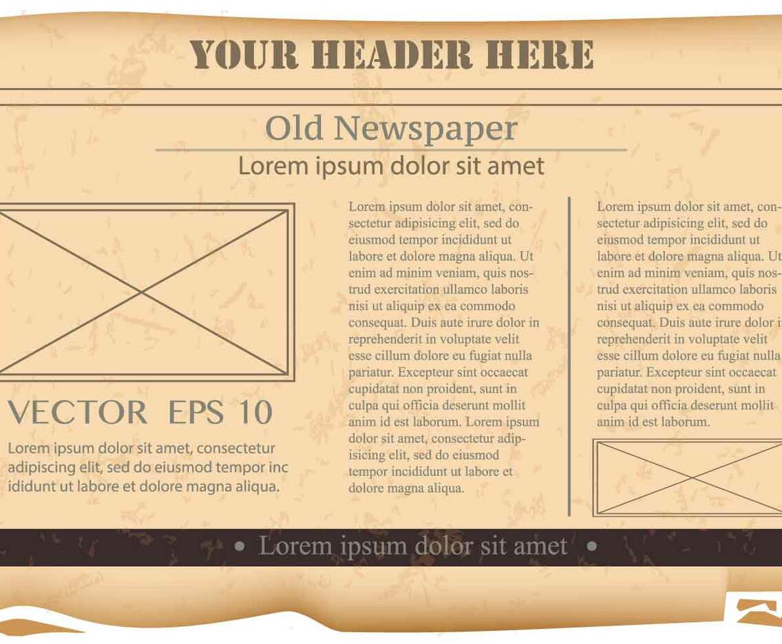 Vintage Old Newspaper Background