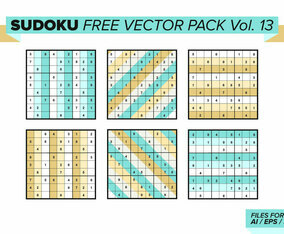 Sudoku Free Vector Pack Vol. 13