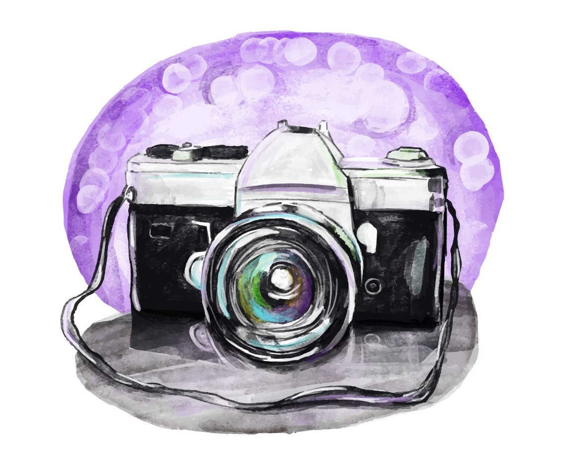 Free Vintage Camera Watercolor