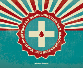 Blood Donation Day Retro Illustration