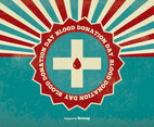 Blood Donation Day Retro Illustration