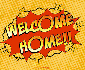 Welcome Home Comic Illustration