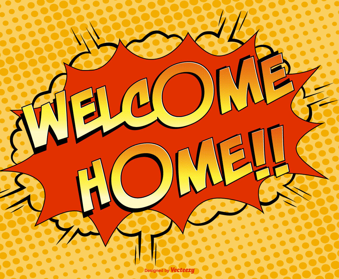 Welcome Home Comic Illustration
