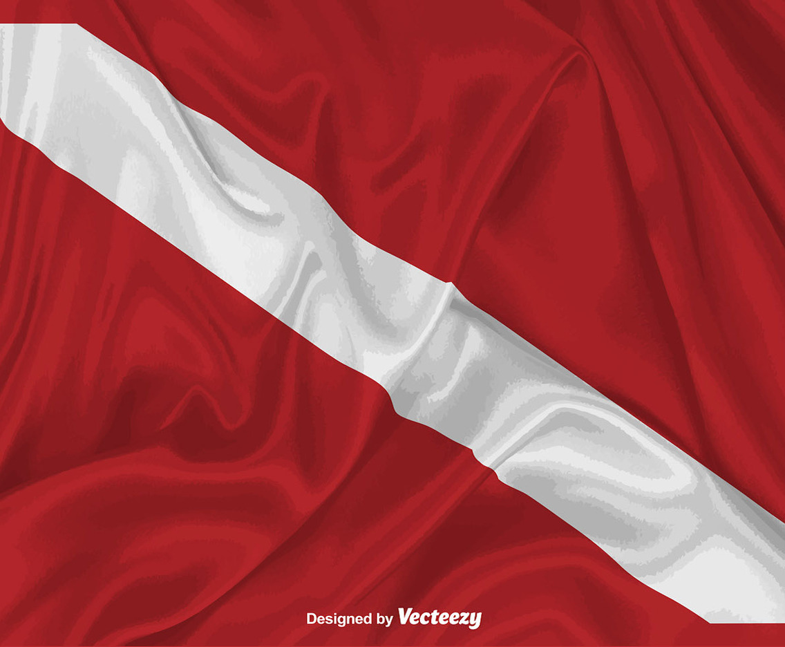 Vector Realistic Dive Flag Illustration