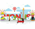 Bright and Fun Monas Illustration