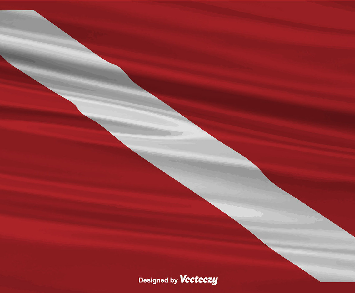 Vector Realistic Dive Flag Background