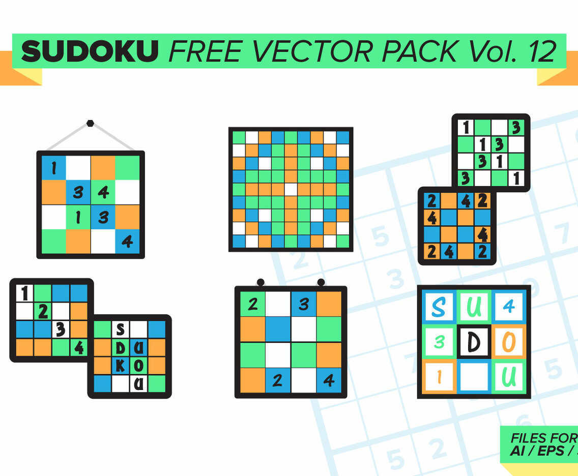 Sudoku Free Vector Pack Vol. 12