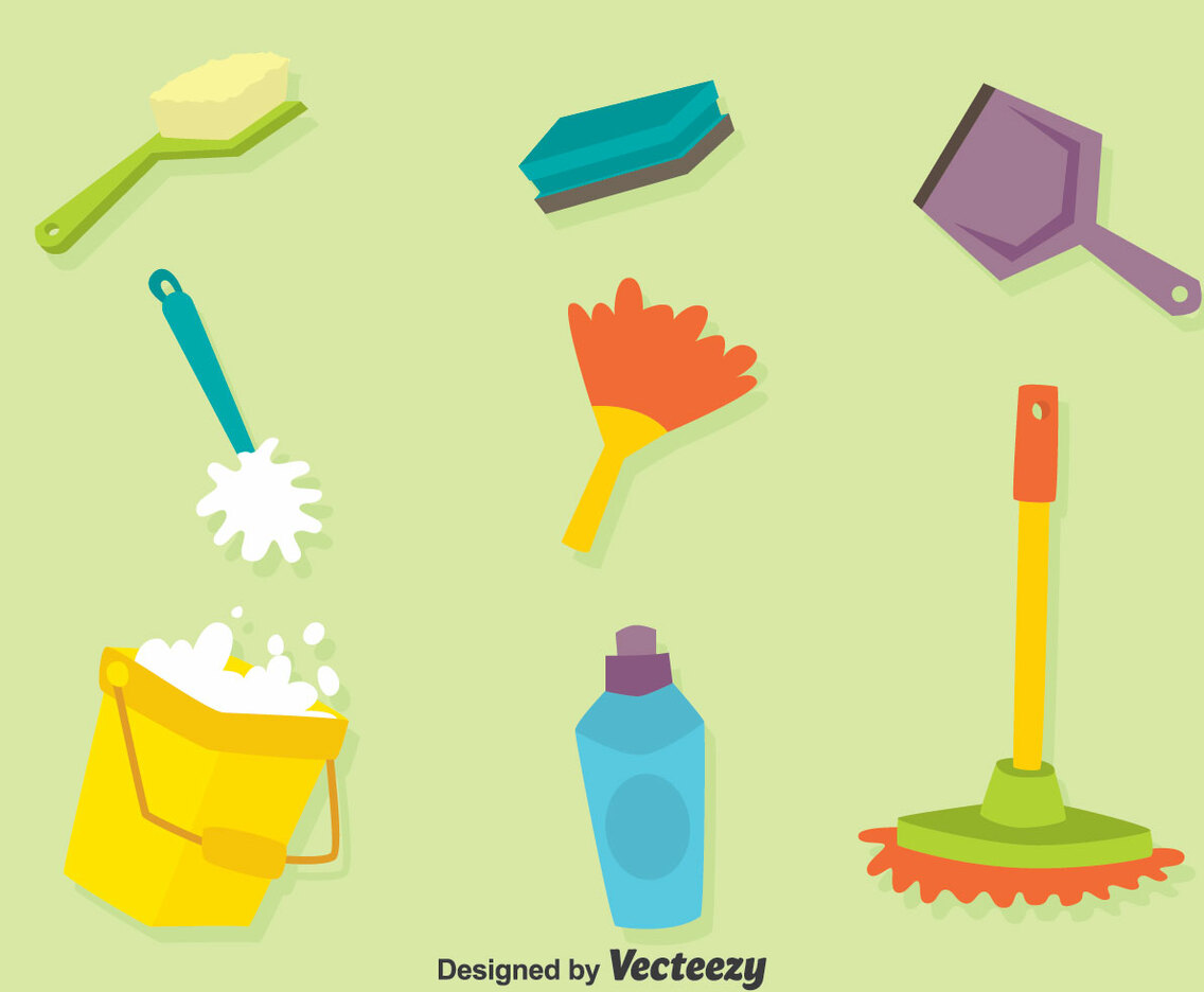 Cleanning Tools Vector Set