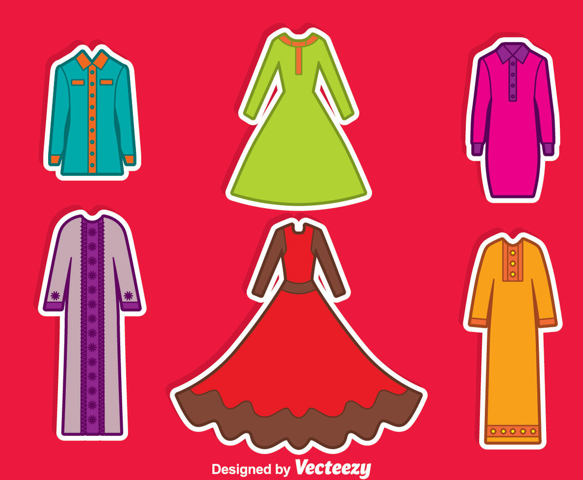Arabian Abaya Collection Vector