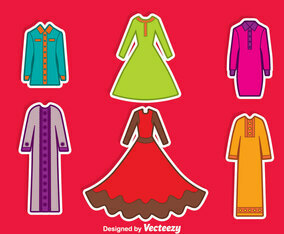 Arabian Abaya Collection Vector