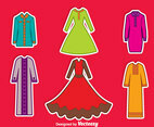 Arabian Abaya Collection Vector