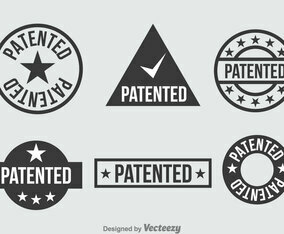 Patent Dark Grey Icons Set