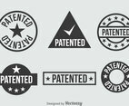 Patent Dark Grey Icons Set