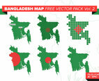 Bangladesh Map Free Vector Pack Vol. 2