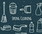 Hand Drawn Spring Cleaning Vector