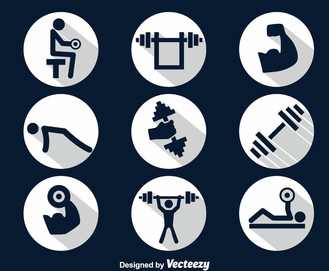 Squat Circle Icons Vector