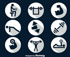 Squat Circle Icons Vector