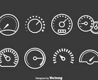 Meter Icons Vector Set