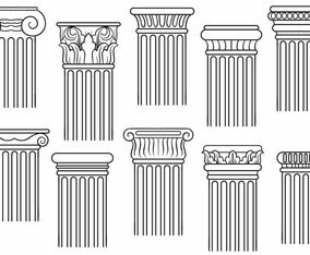 Free Pillars Vectors