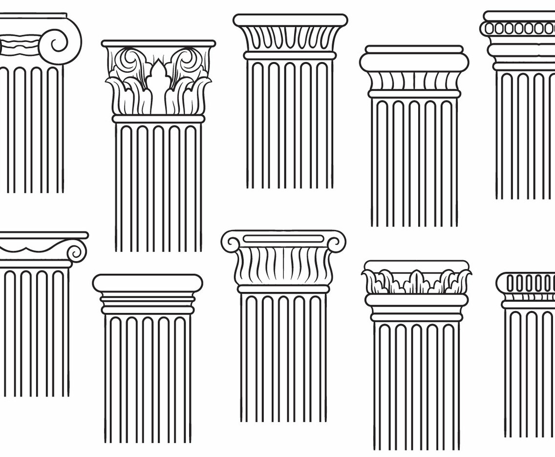 Free Pillars Vectors