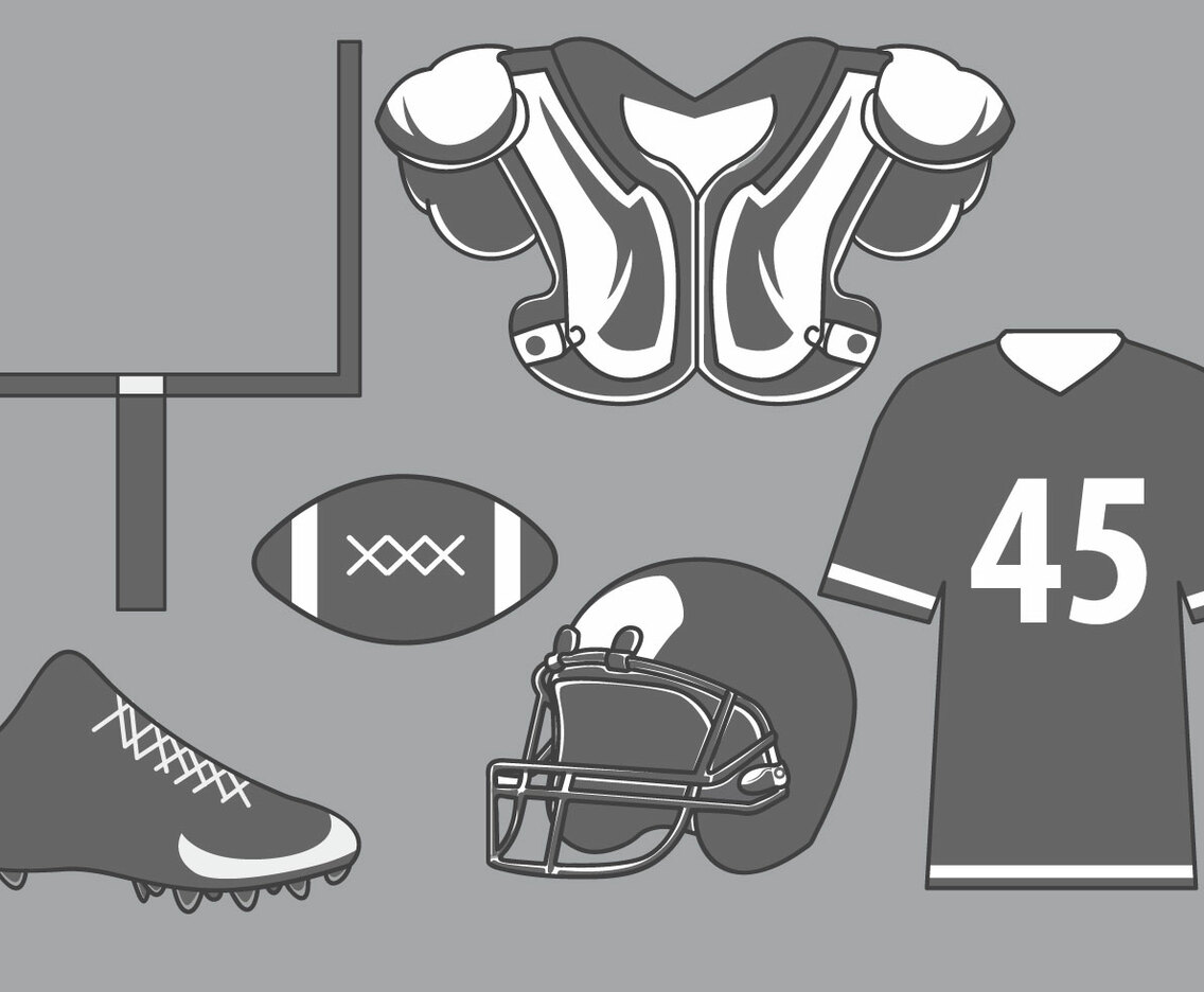 Football Equipment Vector