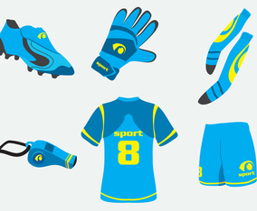 Blue Football Kit Vector