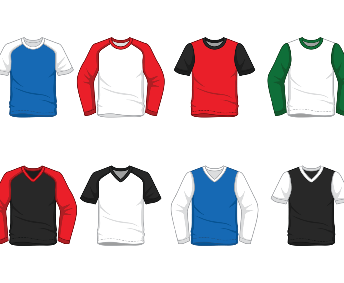 Men's Raglan t-shirt vector