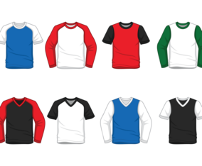 Men's Raglan t-shirt vector