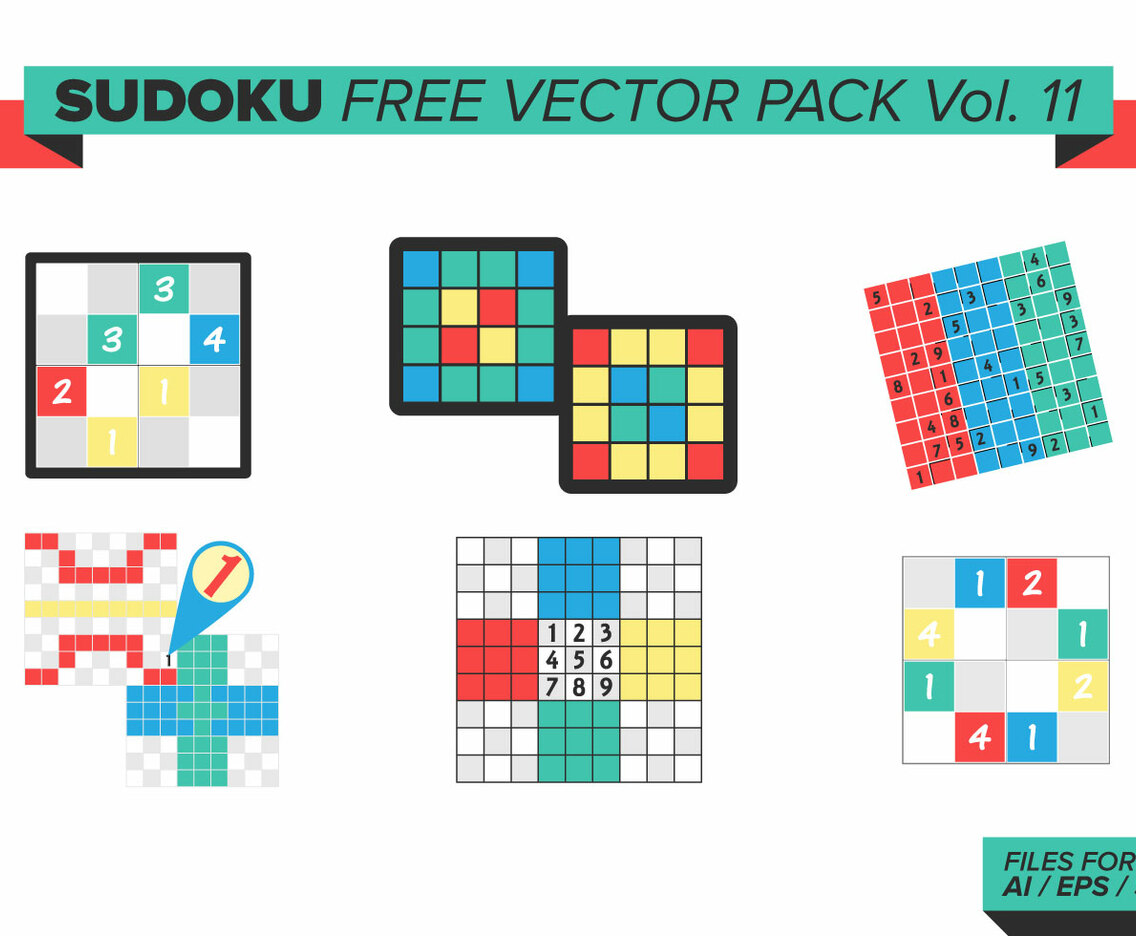 Sudoku Free Vector Pack Vol. 11