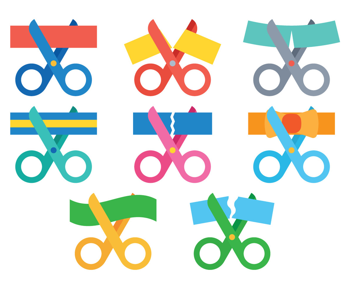 Ribbon Cutting Vector