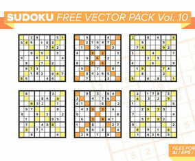 Sudoku Free Vector Pack Vol. 10