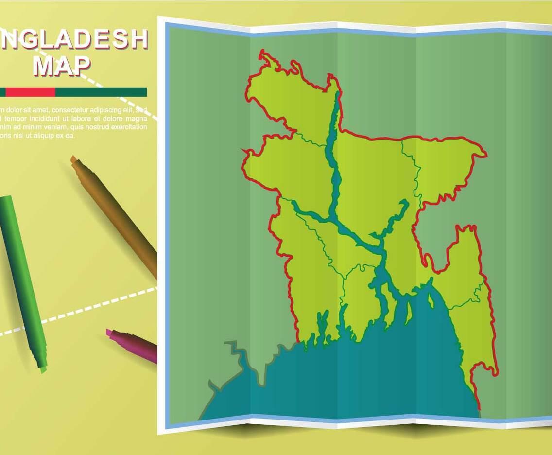 Free Bangladesh Map Illustration