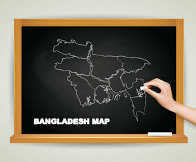 Free Bangladesh Map Chalkboard