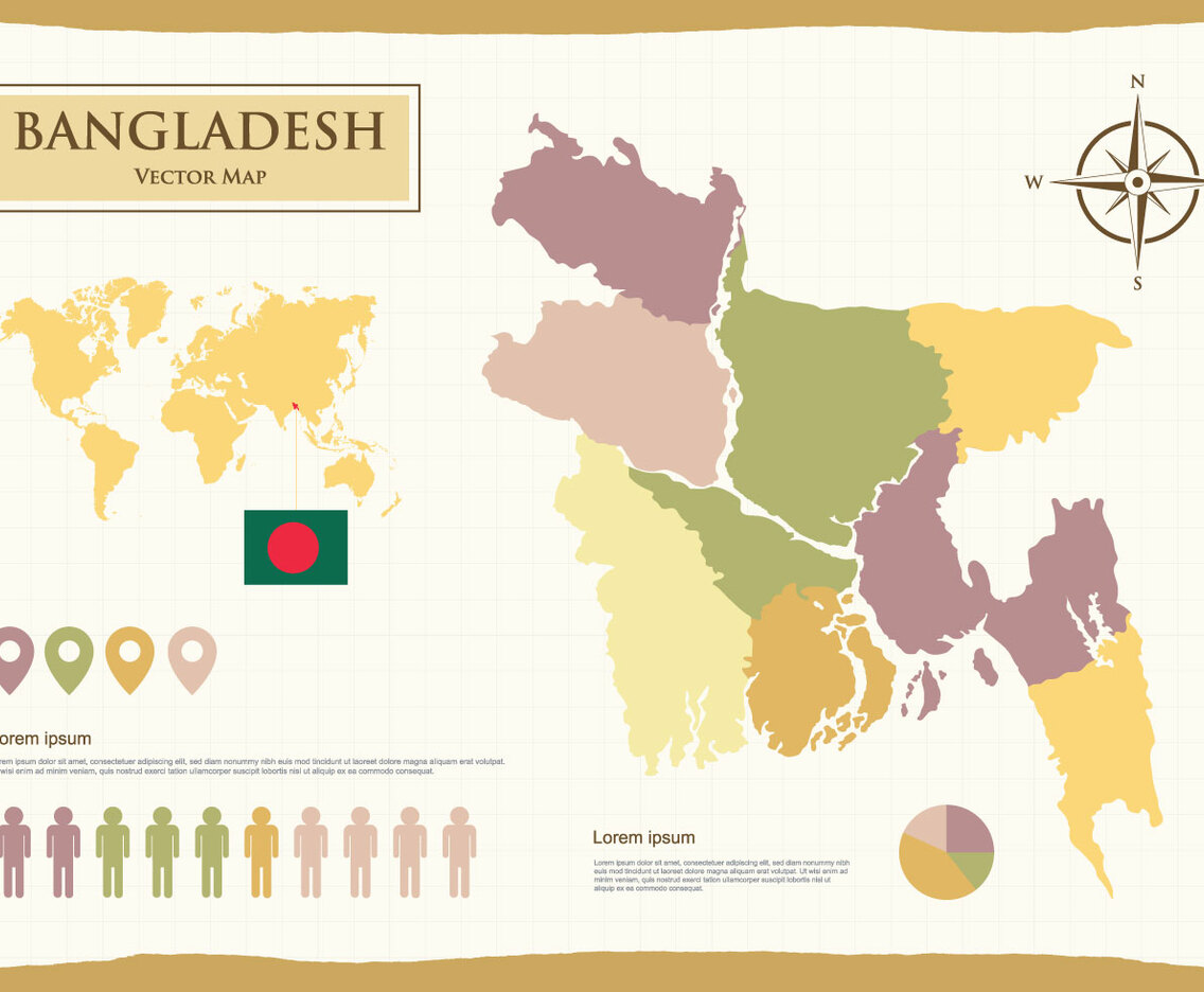 Bangladesh Map Illustration