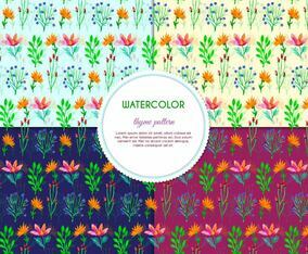 Multi Color Herb Pattern Vectors