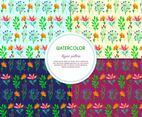 Multi Color Herb Pattern Vectors