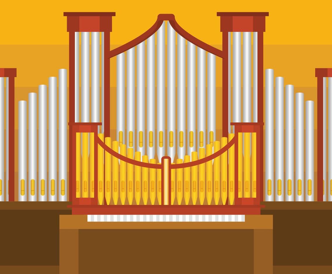 Pipe Organ Vector illustration