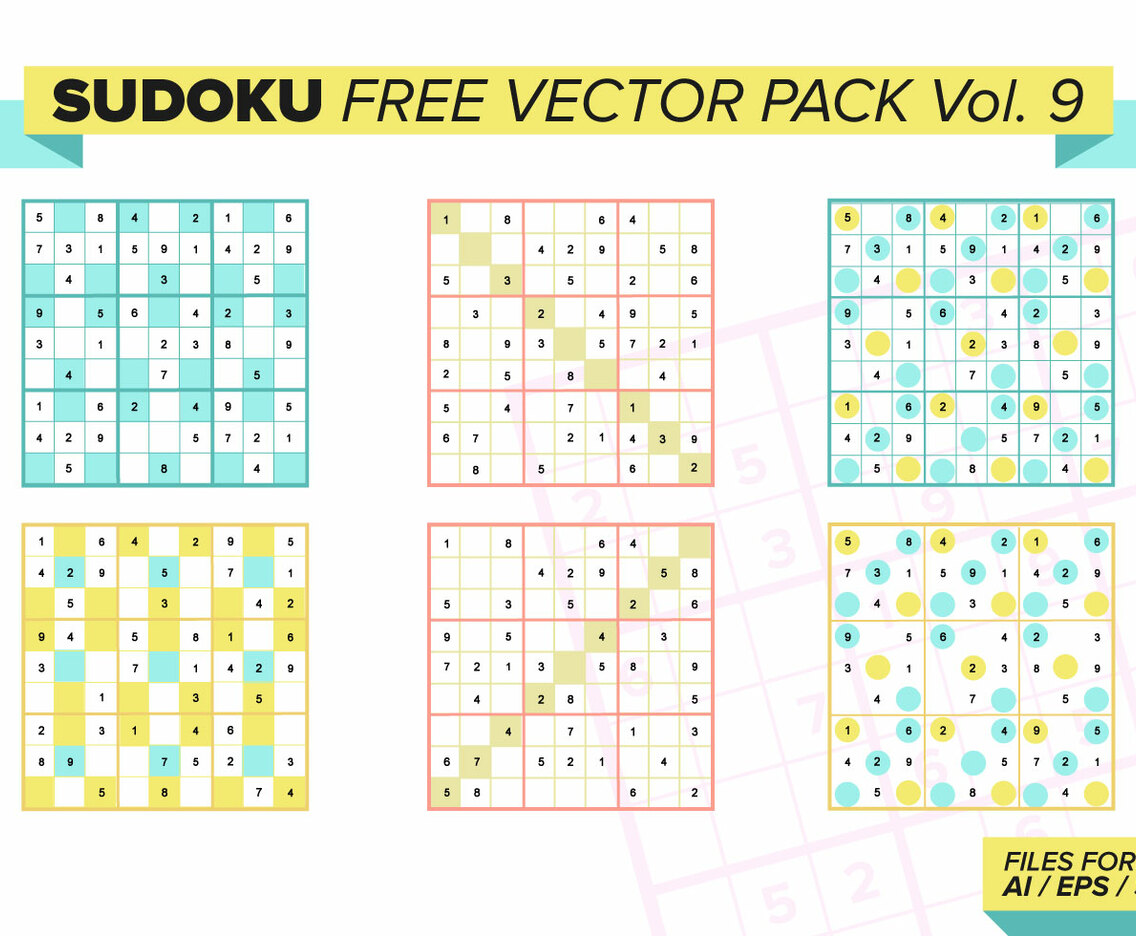 Sudoku Free Vector Pack Vol. 9