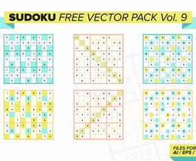Sudoku Free Vector Pack Vol. 9