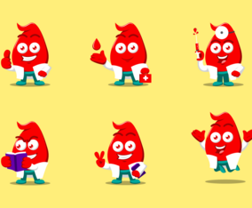 Free Blood Drive Character Vectors
