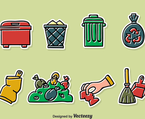 Hand Drawn Garbage Vector Set