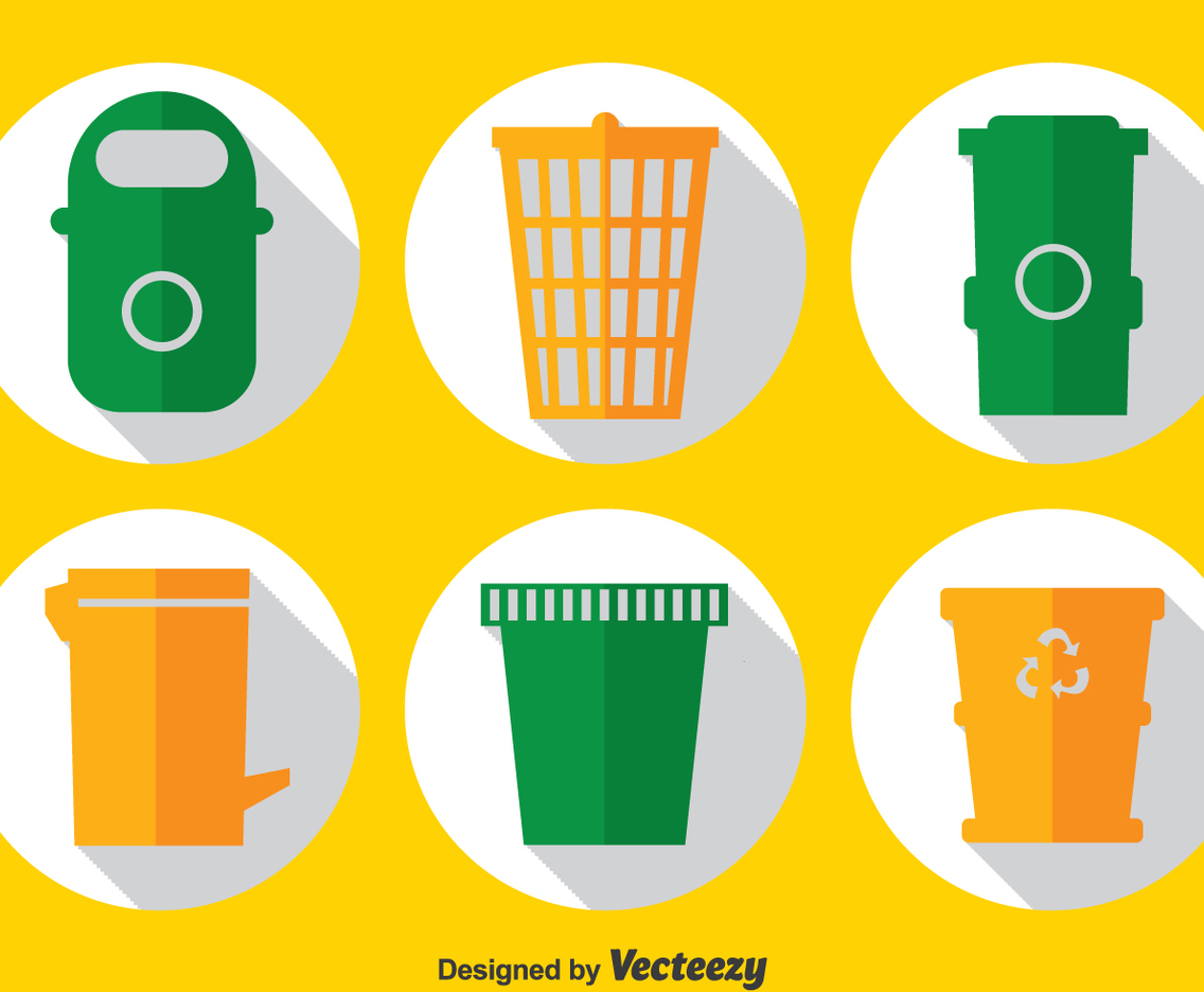 Garbage Bins Vector Set