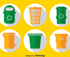 Garbage Bins Vector Set