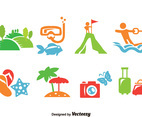 Vacation Icons Vector