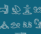 Hand Drawn Water Sport Vector Set