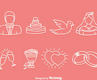 Hand Drawn Wedding Icons Vector