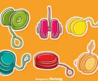 Hand Drawn Yoyo Vector Set
